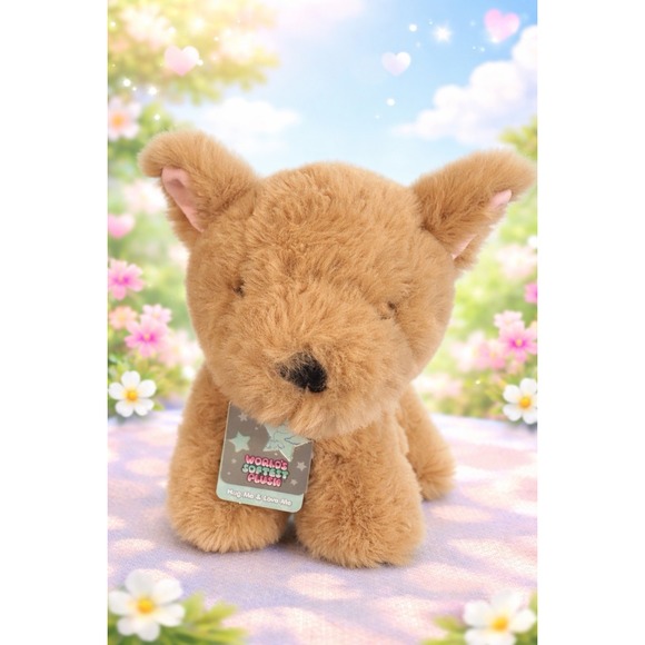 World's Softest Plush Other - Worlds Softest Plush Puppy Dog Brown 10"‎ Stuffed Animal Toy Dog Super Soft NWT